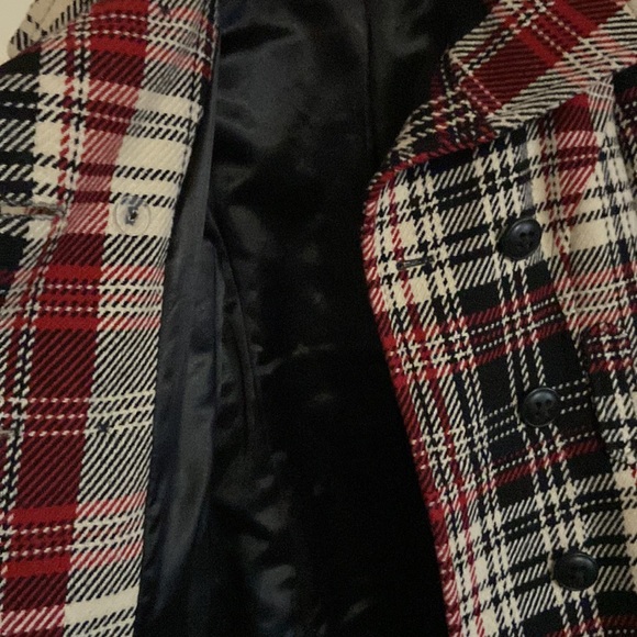 Vintage Glamour by Louie Louie plaid pea coat - Picture 9 of 11